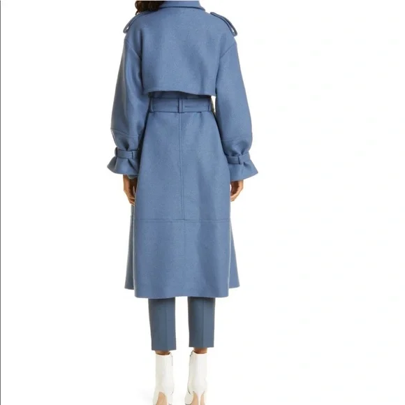 Ted Baker London Liiliey Boiled Wool Trench Coat TB Sz 6/XXL, NEW - Picture 4 of 17